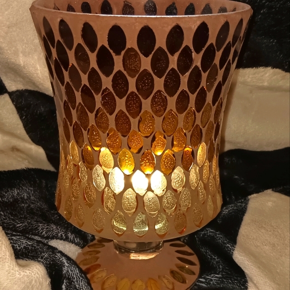 Mosaic brown candle holder from yankee candle - Picture 1 of 2